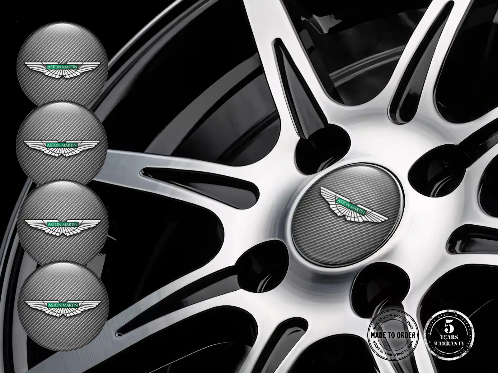 Aston Martin Édition Autocollants Roue Style Silicone de Luxe